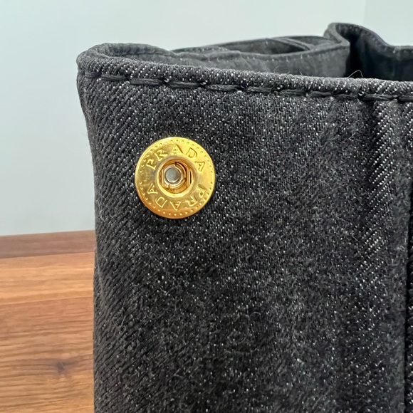 Prada Canapa Denim Tote Bag - Picture 2 of 16